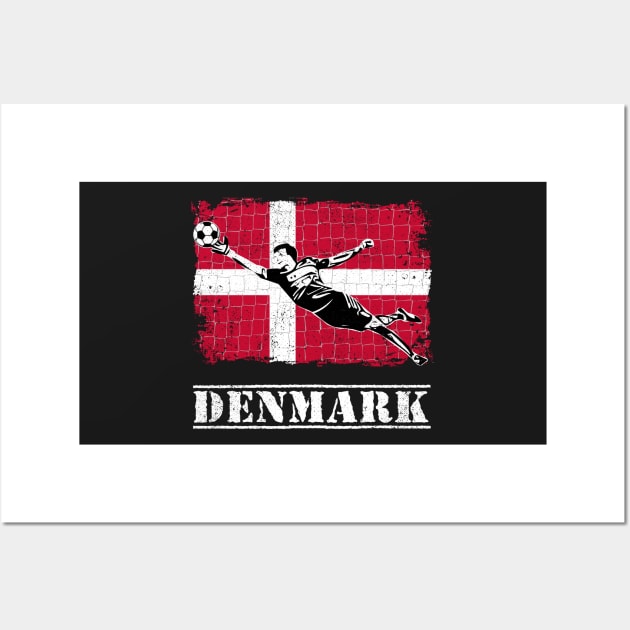 Denmark Soccer Goalie Goal Keeper Shirt Wall Art by zeno27